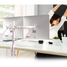 Dva monitorje BONTEC MDM002-WH, 13-27 '' Monitorji, do 10 kg, 75/100 mm