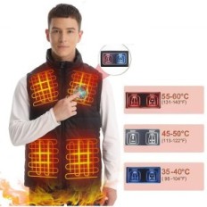 Gilet riscaldato seduco con Power Bank 15000 Mah, L, Nero