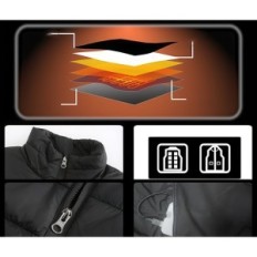 Chaleco calentado Seenew con el banco de energía 15000 mah, l, negro