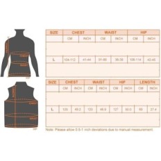 Prsluk se grijani vide s snagom od 15000 mah, L, crno