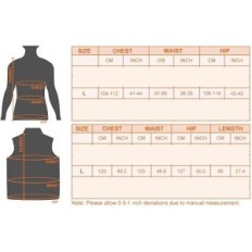 Το γιλέκο θερμαινίζεται εμφανίστηκε με την τράπεζα Power Bank 15000 Mah, L, Μαύρο