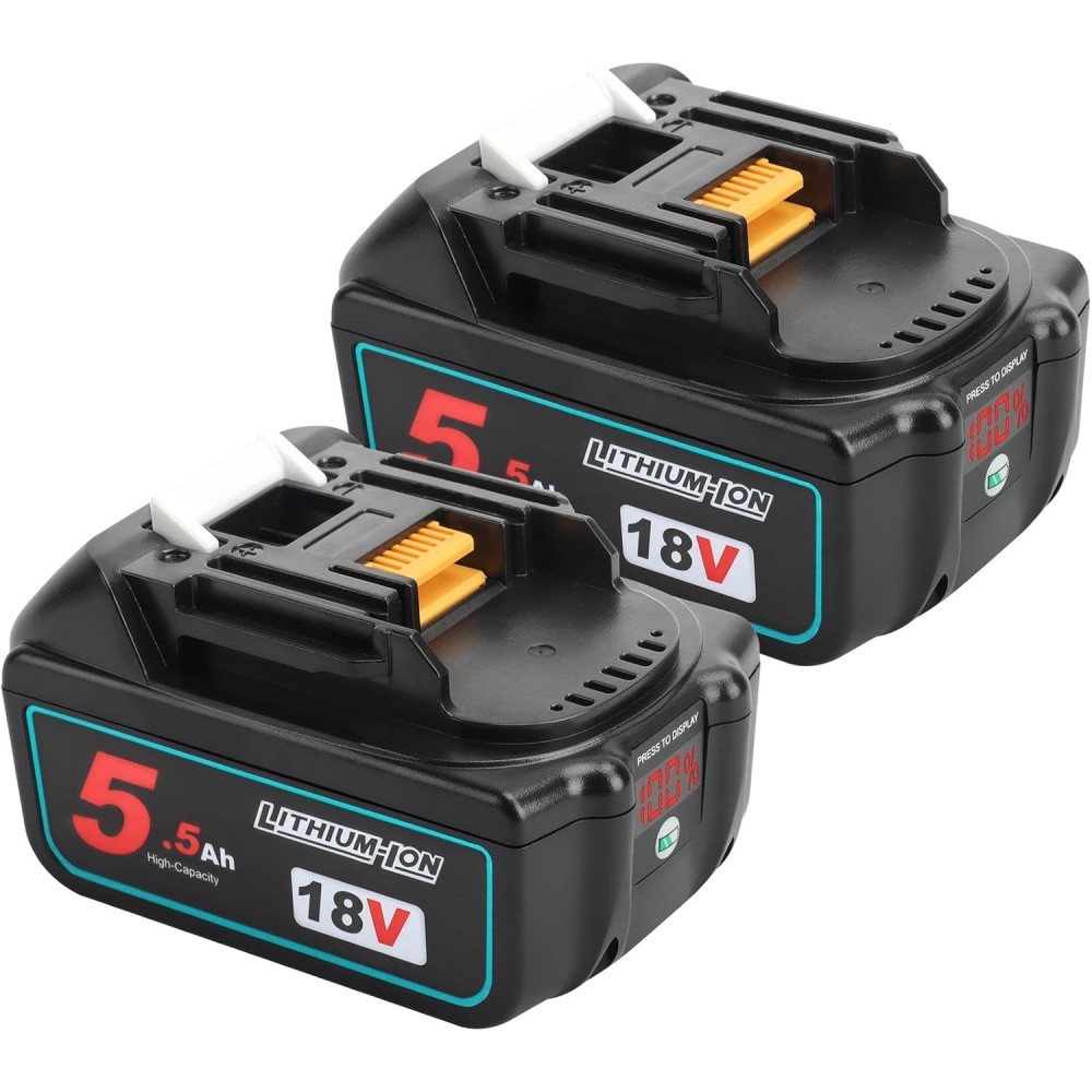 Waitley BL1850B 18V 5,5Ah-Batterie für Makita-Werkzeuge, 2-tlg, verwendet