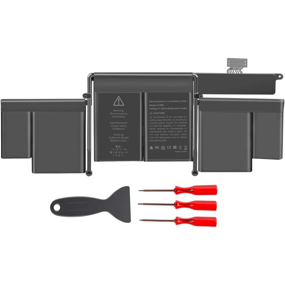 Areee A1582 Batteri til MacBook Pro 13 "A1502, 11.42 V, 74.9 WH