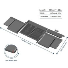ARYEE A1582 Batteria per MacBook Pro 13 "A1502, 11.42 V, 74.9 WH