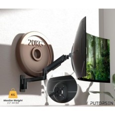 PuTorsen PTDA69-1114, 17-49 'Support de moniteur, VESA 75/100/200, Noir
