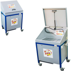 Semināra mazgātājs MST 800 daļām un rīkiem ar mobilo vāku