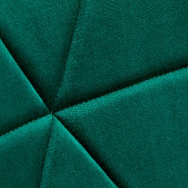 Silla Cosmética 4Rico QS-186 terciopelo verde — detalle de la superficie