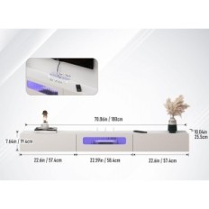 Stand de télévision suspendu PMNianhua FR-W-BL-180, 180x25x19 cm, utilisé