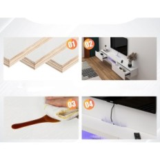 Wiszący stojak pod telewizor Pmnianhua FR-W-BL-180, 180x25x19 cm, Używany