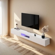 Stand de télévision suspendu PMNianhua FR-W-BL-180, 180x25x19 cm, utilisé