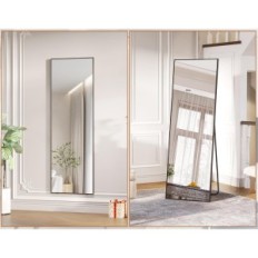 Lustro pełnej długości LVSOMT 160 x 50 cm, stojące, czarne