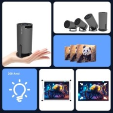 Kaasaskantav MagCubic Hy300, 4k, WiFi 6, BT 5,0, 130 '', must