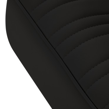Barber chair Gabbiano Rufo black — close-up of the seat