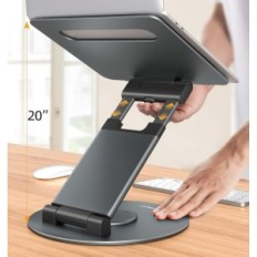 Laptop stand Nulaxy LS18, for all laptops 10-17 '', Gray