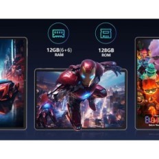 JIKOCXN C1 Tablet, 10,1 '', 12 GB RAM + 128 GB ROM (1TB TF), 1280x800, Grijs