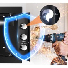 Mejasg di sicurezza antincendio 25L con portafoglio impermeabile, 35 x 25 x 25 cm