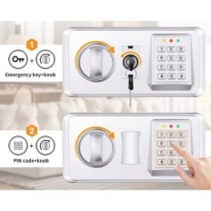 Mejasg di sicurezza antincendio 25L con portafoglio impermeabile, 35x25x25cm, usato