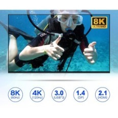 KVM Switch Ritki DKM403B, 4 gab, 3 monitori, 3xusb 3.0, 8K HDMI