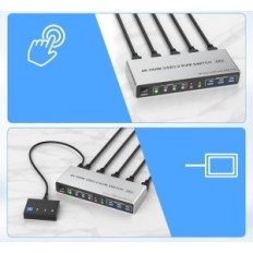 KVM-lüliti Ritaki de km402c-usb3.0-Ryh, 4 arvutit, HDMI USB 3.0