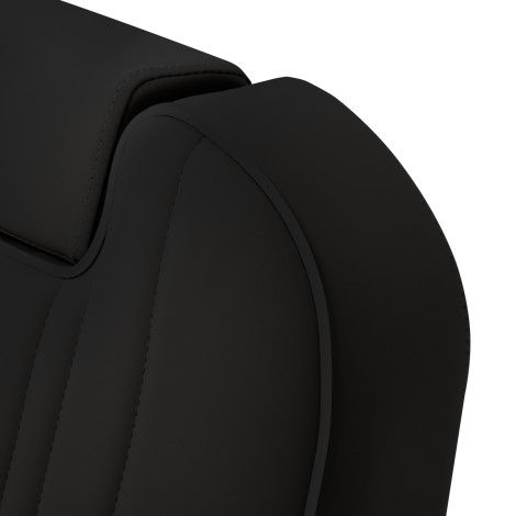 Fauteuil de barbier Gabbiano Rufo noir — gros plan dossier