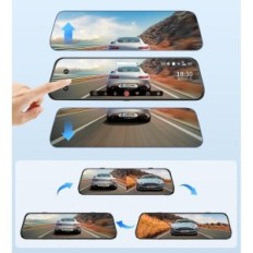 Rear-view mirror Azazome PG17 WiFi, 12 '', 2,5K and 1080P cameras, TF 64 GB