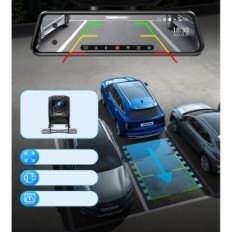 Rear-view mirror Azazome PG17 WiFi, 12 '', 2,5K and 1080P cameras, TF 64 GB