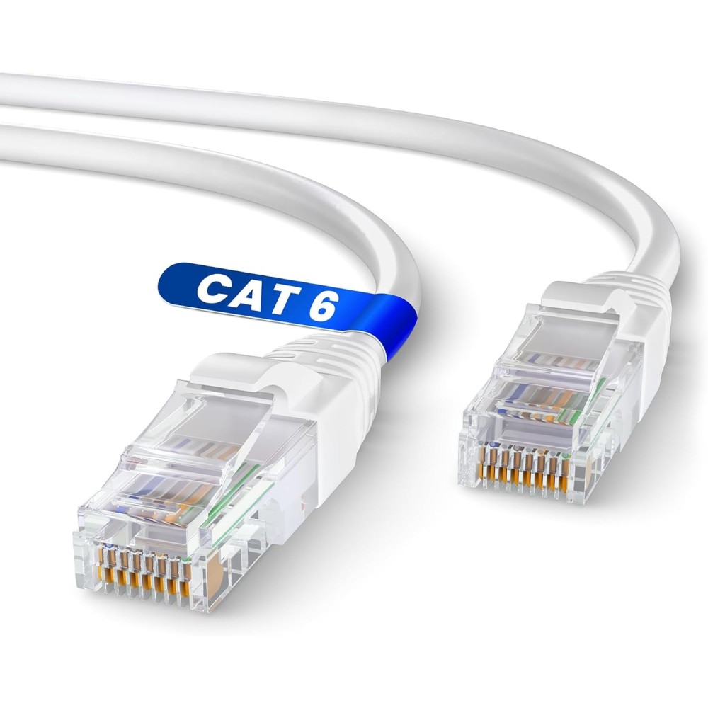 Ethernet-kabel MR. Tronic Cat 6 100m, RJ45, kompatibel med CAT7 / CAT8, Vit