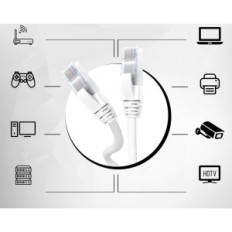 Etherneti kaabel MR. Tronic Cat 6 100m, RJ45, ühilduv CAT7 / Cat8, valge