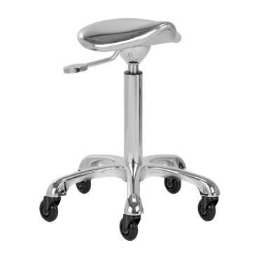Sgabello Gabbiano Fine Silver — vista laterale