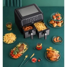 Divirric Fryer Innsky IS-AF008, 1700W, 4L + 4L, jopa 200c, 8 ohjelmaa