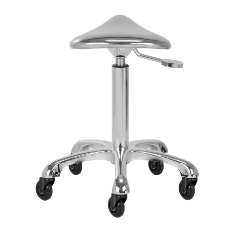 Gabbiano stool Fine Silver — front view