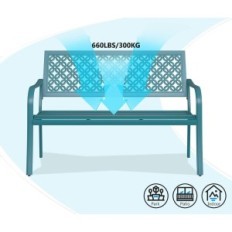 Garden bench Grand Patio up to 300 kg, 125 * 86 * 51cm, blue, used