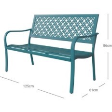 Gartenbank Grand Patio bis 300 kg, 125 * 86 * 51cm, blau, verwendet