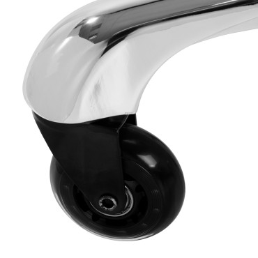 Gabbiano Hocker Fine Silver — Detailaufnahme Räder