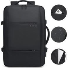 Mochila de viaje golpeando en una computadora portátil 17.3 "con puerto de carga, negro