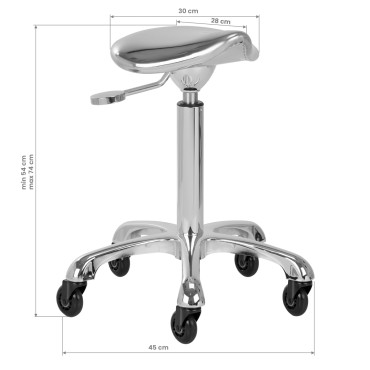 Tabouret de coiffure Gabbiano Fine Silver