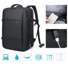 Rucksack, der auf einen Laptop 17,3 "mit Ladeöffnung, schwarz ist