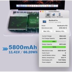 BATTERIA SNSSYIY A1713 / 2171 PER MACBOOK PRO 13 '', 11,4 V, 66.2 WH, 5800 mAH