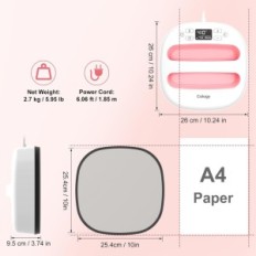 Lämpöpuristus CallOgy CHP2302 10 "X10" T-paidat, jopa 210 ° C, valkoinen