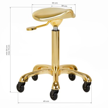 Gabbiano Fine Gold stool — front view