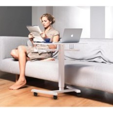 Datorbord Bontec MWS04-WH, Justerbar höjd, vit, utställning