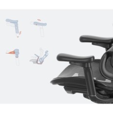 Biuro kėdė Sihoo Doro-C300L-A3-001 su 3D porankiais, juoda