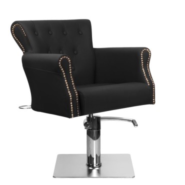 Hair system barber chair ber 8541 black — front view