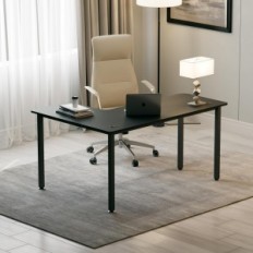 Eureka Ergonomisk hjørnebord 155x110cm, L-formet, sort