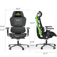 Eureka Ergonomic Cod-MW2-01G Cadeira de jogos com encosto de cabeça, usada