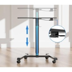 Desk del computer Bontec MWS03, 17,7 "2. x 25.6" SZ. X 28.3 "Altezza, Nero