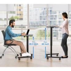 Computer Desk Bontec MWS03, 17.7 "2. X 25.6" SZ. x 28.3 "Hoogte, zwart