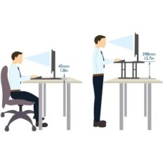 Computer Desk Bontec MD03-V02 67x47cm, opptil 8 kg, svart