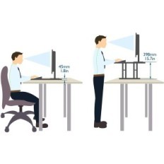 Computer Desk Bontec MD03-V02 67x47cm, opptil 8 kg, svart