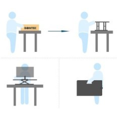 Computertisch Bontec MD03-V02 67x47cm, bis zu 8 kg, schwarz